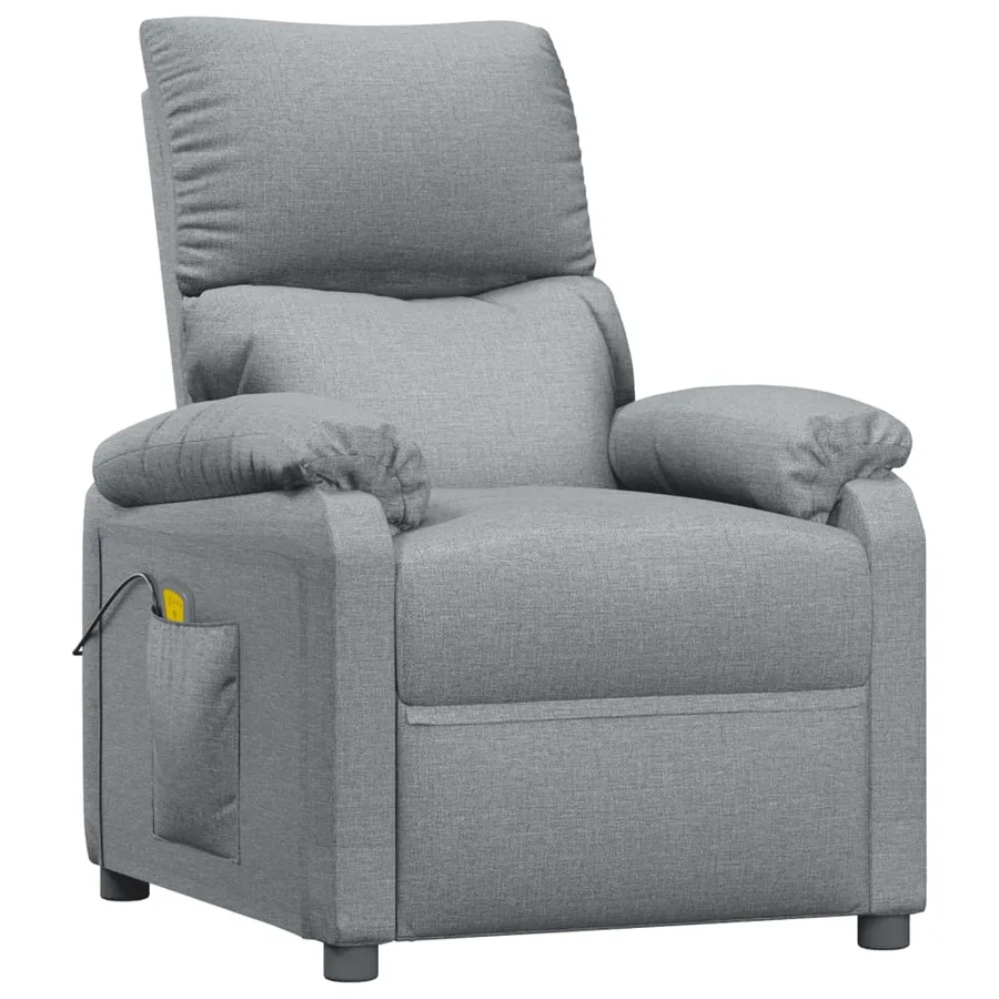 Fauteuil de massage Gris clair Tissu - 3