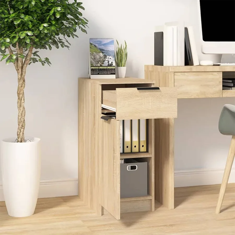 Armoire de bureau Chêne sonoma 33,5x50x75 cm Bois d'ingénierie - 3