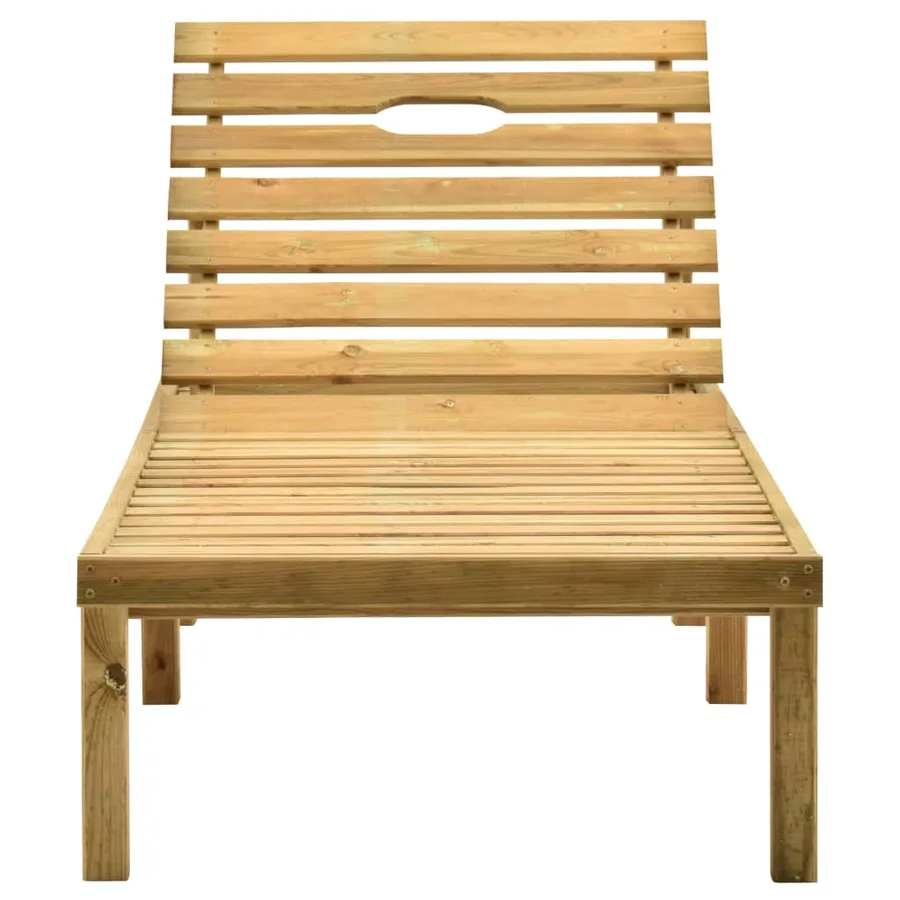Chaise longue avec coussin anthracite Bois de pin imprégné - 3
