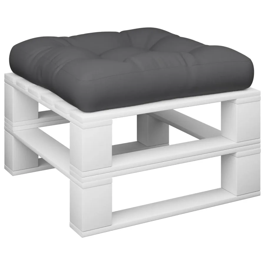 Coussin de palette anthracite 50x50x12 cm tissu - 3