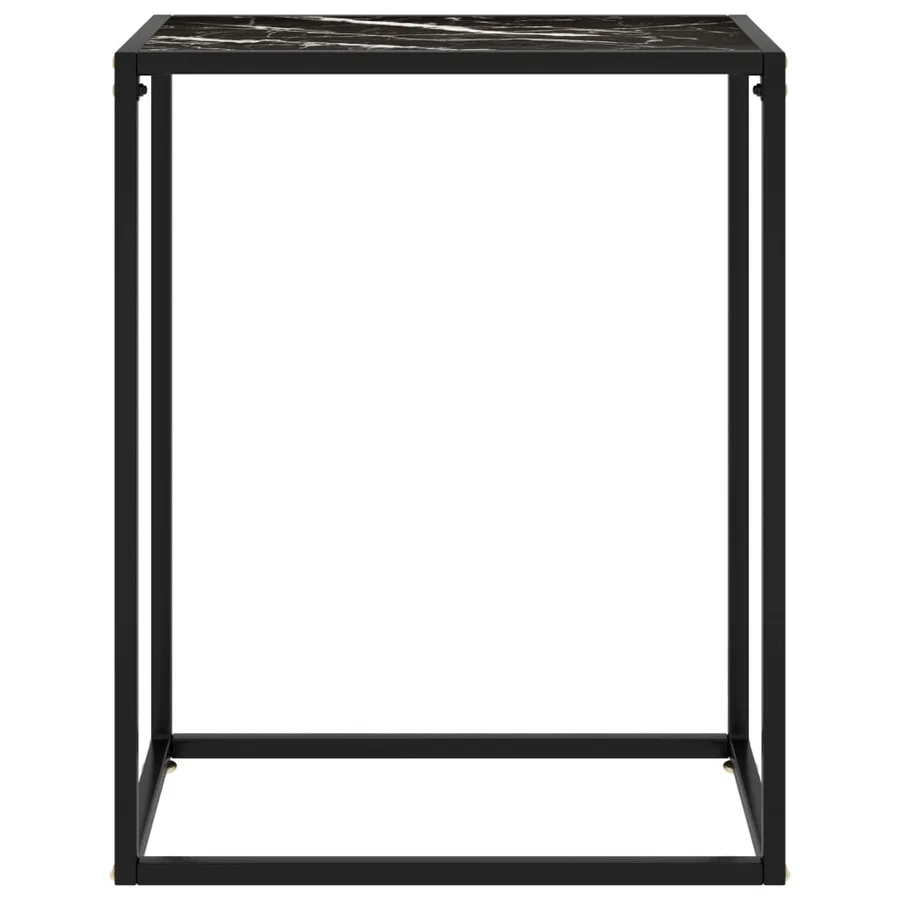 Table console Noir 60x35x75 cm Verre trempé - 2