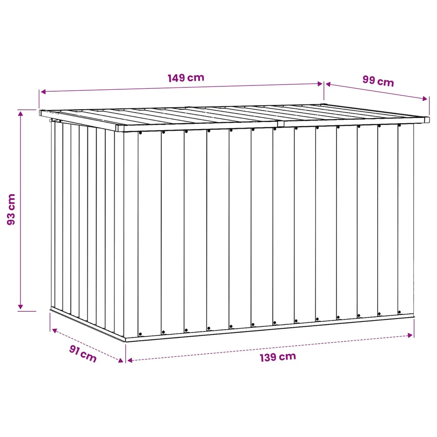 Boîte de rangement de jardin Vert 149x99x93 cm - 13