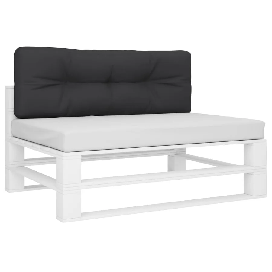 Coussin de palette noir 120x40x12 cm tissu - 3