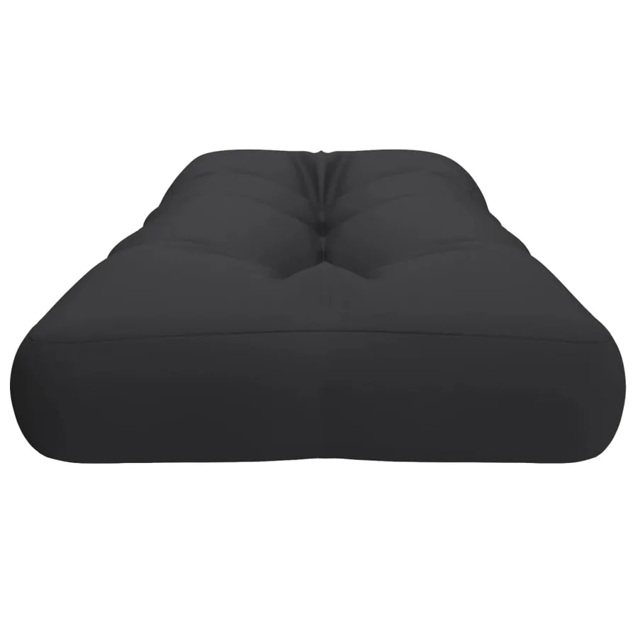 Coussin de palette noir 120x40x12 cm tissu - 6