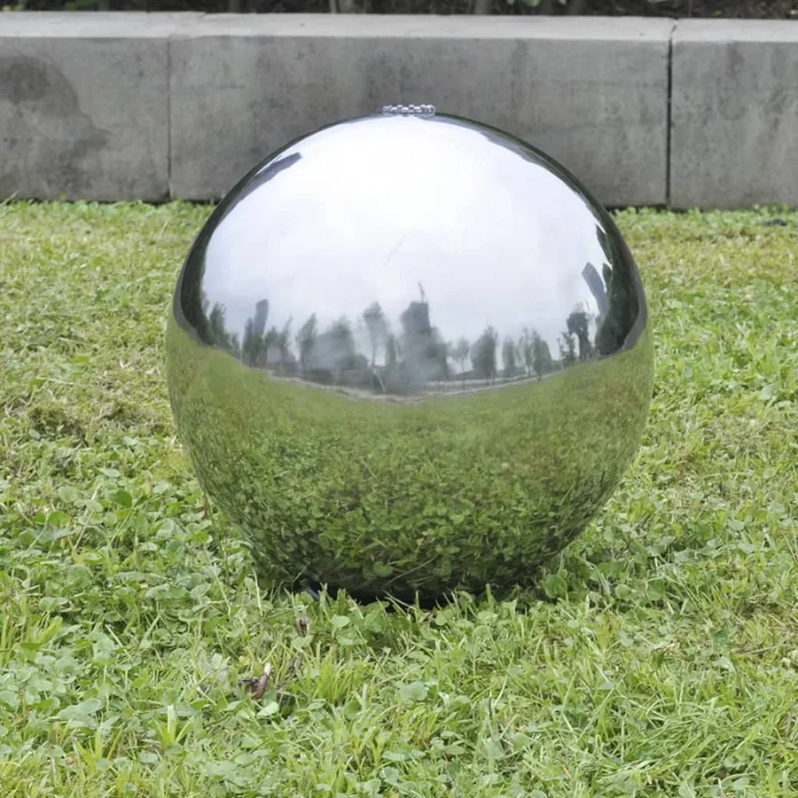 Sphère de fontaine de jardin avec LED Acier inoxydable 20 cm - 3