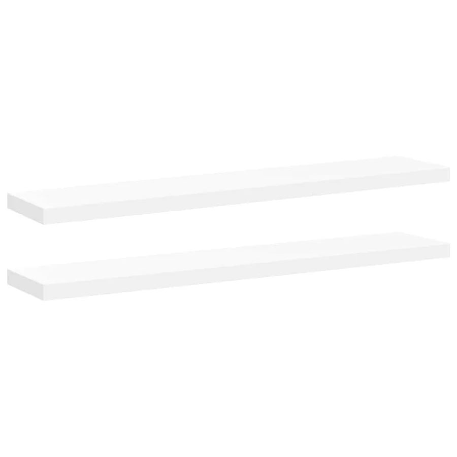 Étagères murales flottantes 2 pcs blanc 120x23,5x3,8 cm MDF - 2