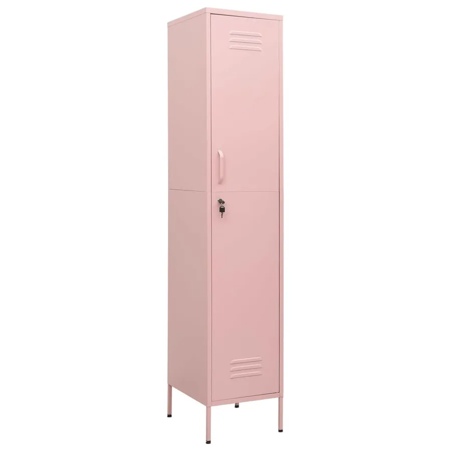 Armoire à casiers Rose 35x46x180 cm Acier - 2
