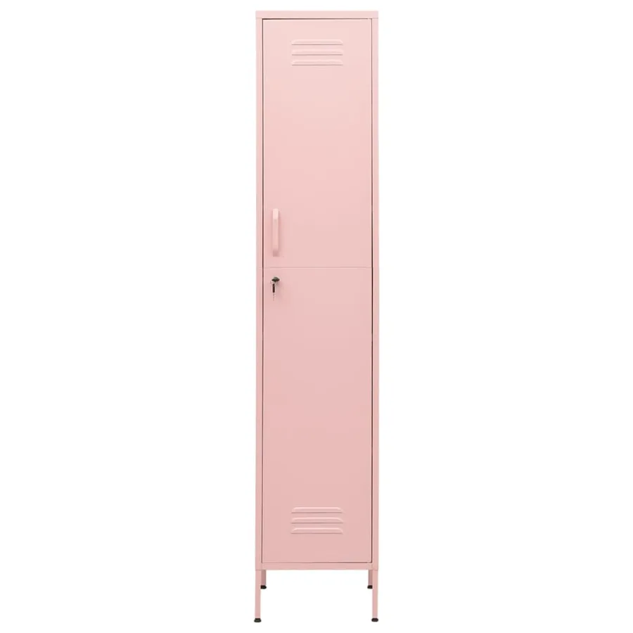 Armoire à casiers Rose 35x46x180 cm Acier - 3