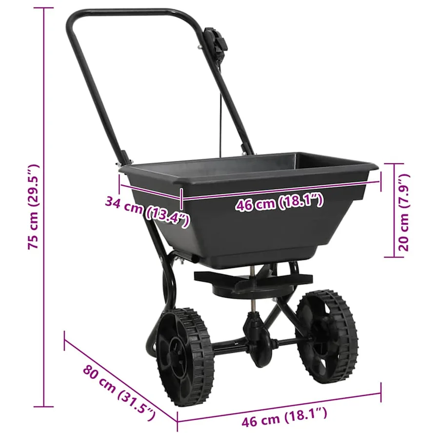 Distributeur de sel PVC et acier 80 x 46 x 75 cm 15 L - 8