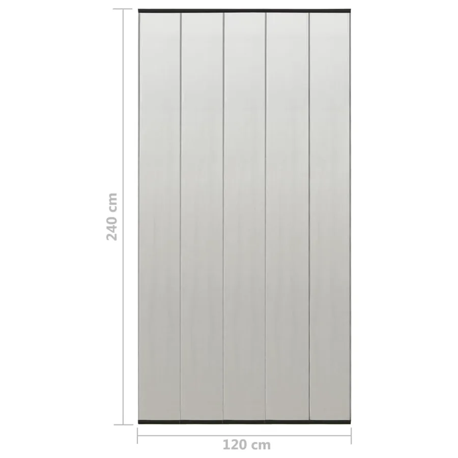 Moustiquaire de porte rideau en maille 5 pcs Noir 120x240 cm - 8