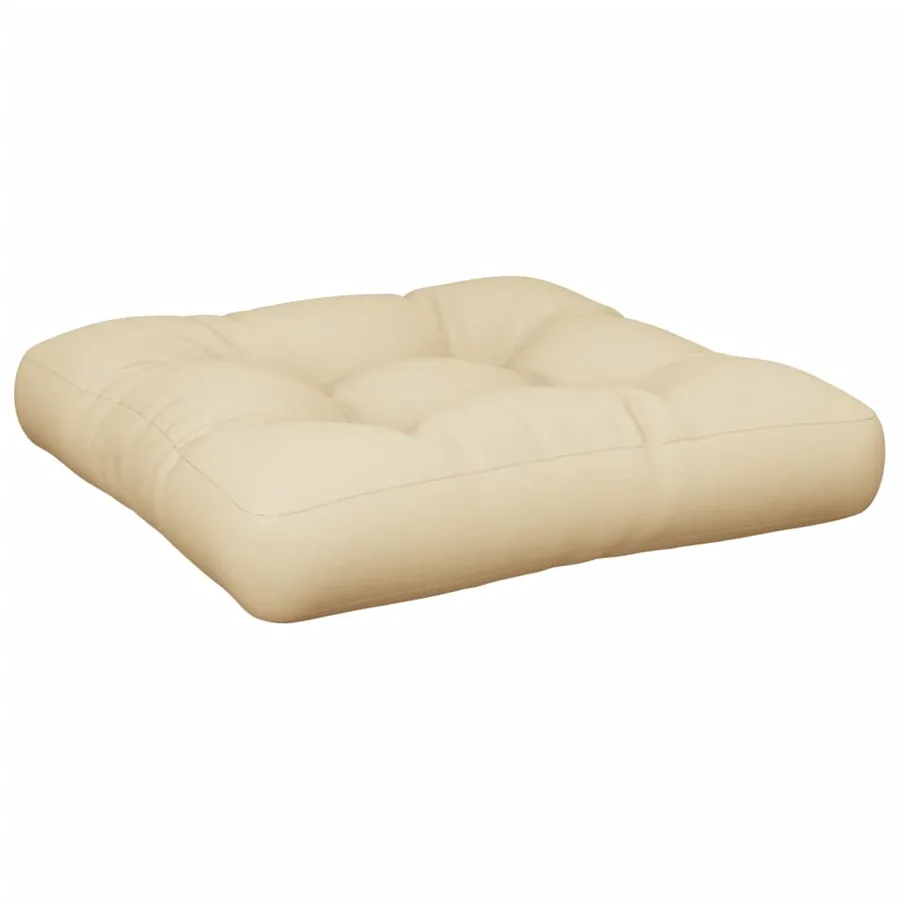 Coussins de palette lot de 2 beige tissu - 4