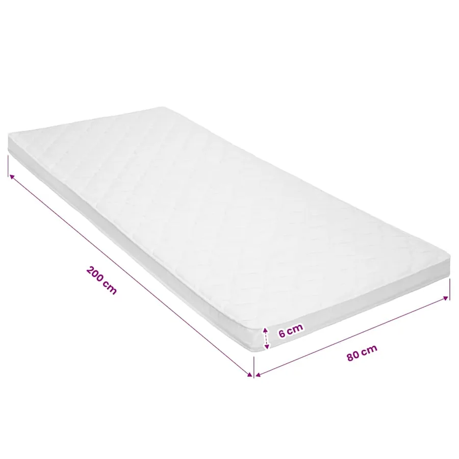 Sur-matelas 80 x 200 cm Mousse froide Profil d'œuf 6 cm - 9