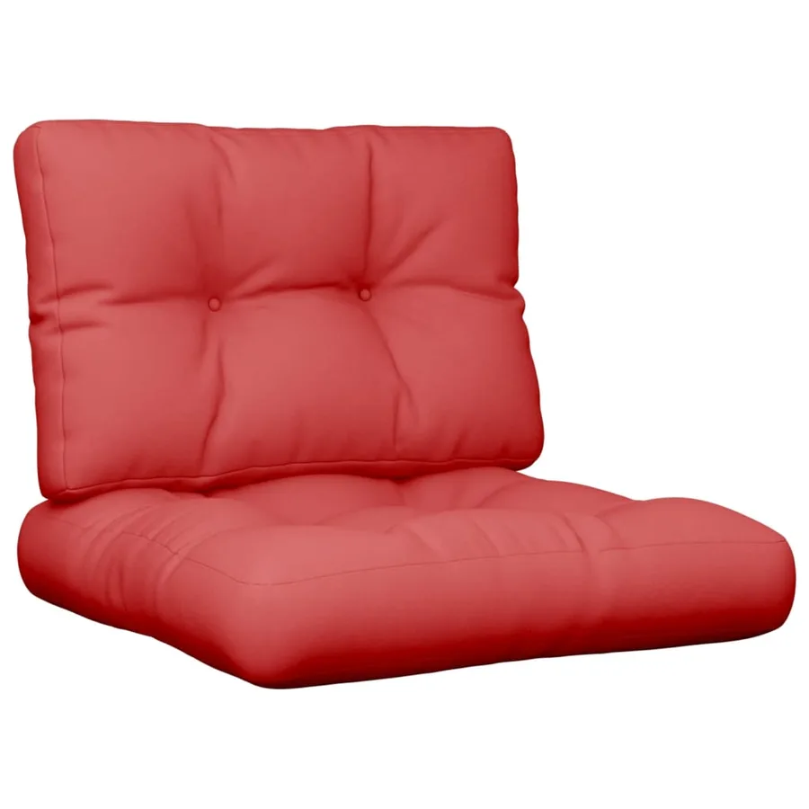 Coussins de palette lot de 2 rouge tissu - 2