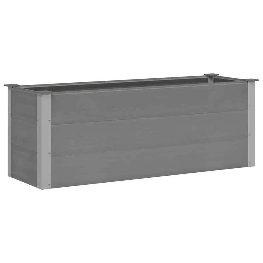 Lit surélevé de jardin WPC 150x50x54 cm Gris - 2