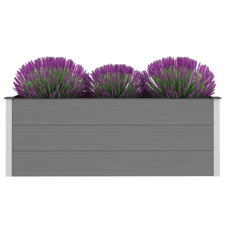 Lit surélevé de jardin WPC 150x50x54 cm Gris - 3
