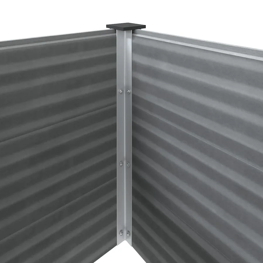 Lit surélevé de jardin WPC 150x50x54 cm Gris - 7