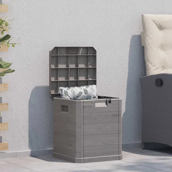 Boîte de rangement de jardin 90 L Marron