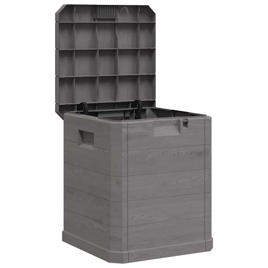 Boîte de rangement de jardin 90 L Marron - 2