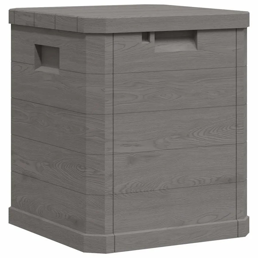 Boîte de rangement de jardin 90 L Marron - 6