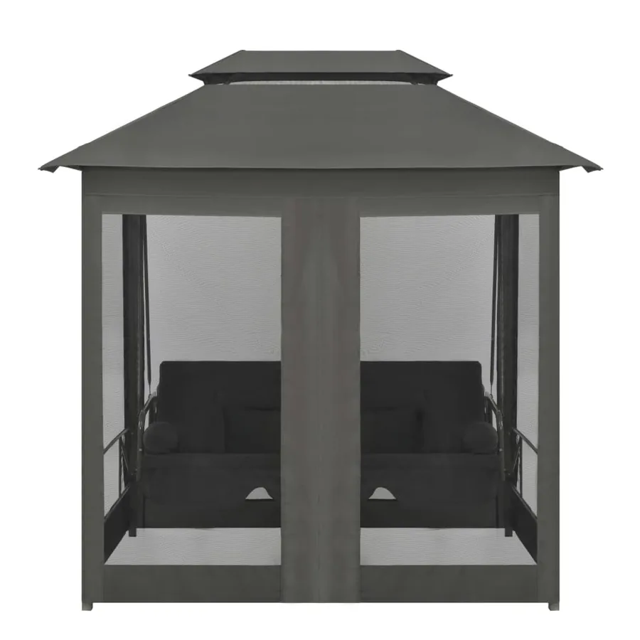 Balancelle convertible à auvent Anthracite 220x160x240 cm Acier - 5