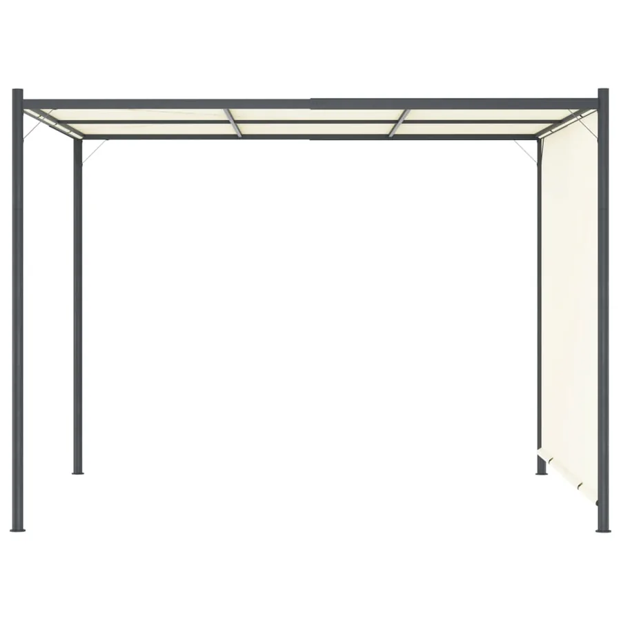 Pergola avec toit réglable Crème Blanc 3x3 m Acier - 2
