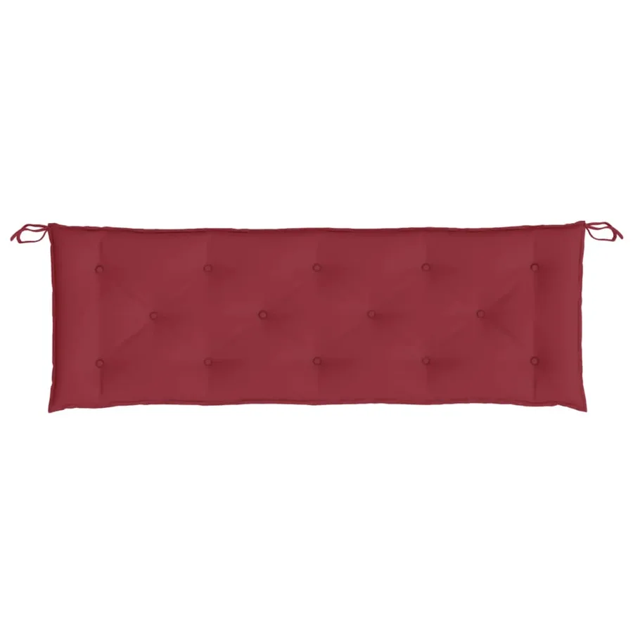 Coussins de banc de jardin lot de 2 rouge bordeaux tissu Oxford - 6