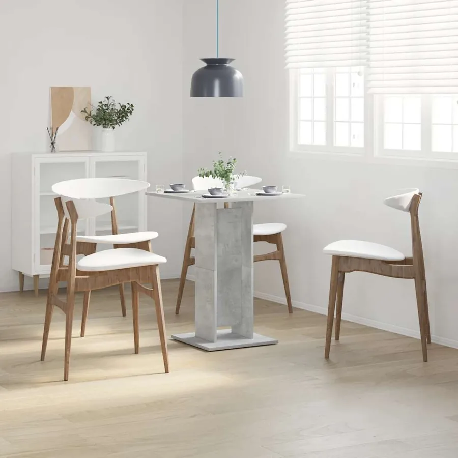 Table de bistro Gris béton 60x60x75 cm Bois d'ingénierie - 3