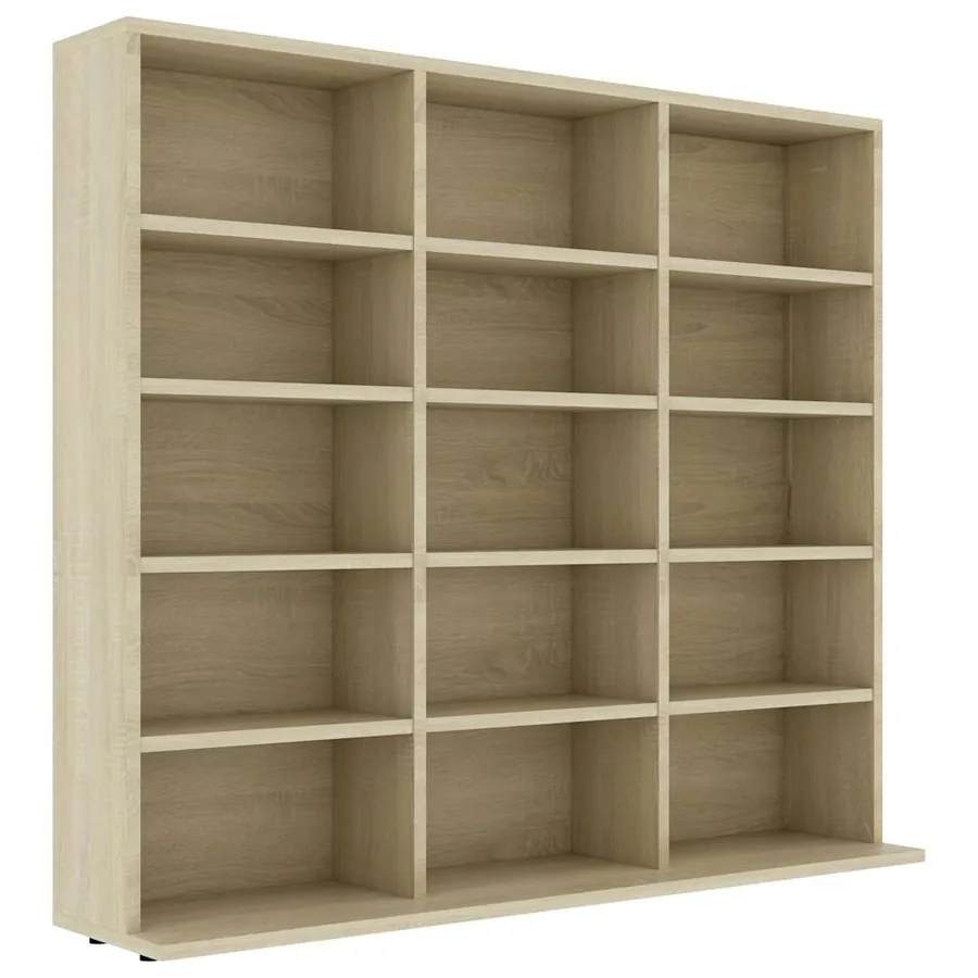 Armoire à CD Chêne sonoma 100x23x89,5 cm Bois d’ingénierie - 2