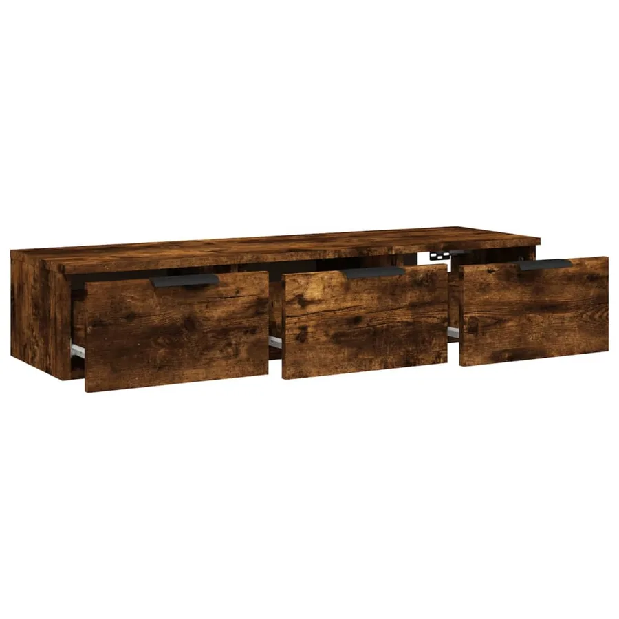 Armoire murale Chêne fumé 102x30x20 cm Bois d'ingénierie - 6