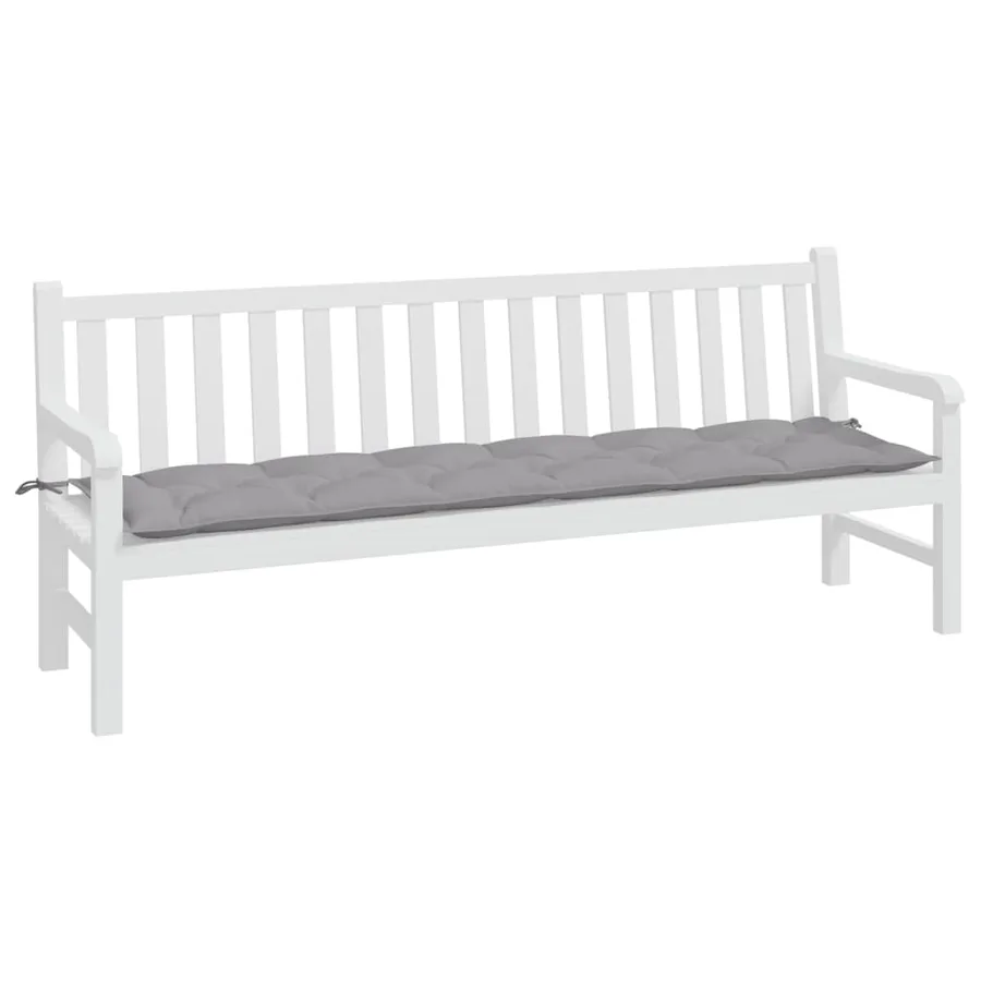 Coussin de banc de jardin gris 200x50x7 cm tissu oxford - 3