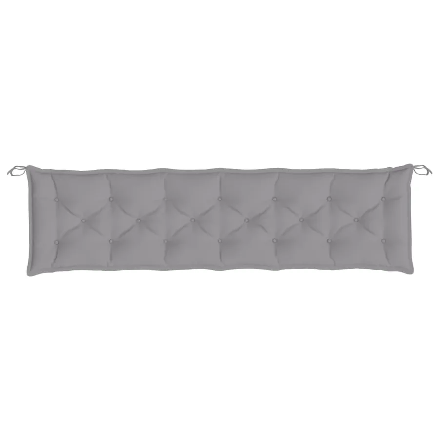 Coussin de banc de jardin gris 200x50x7 cm tissu oxford - 4