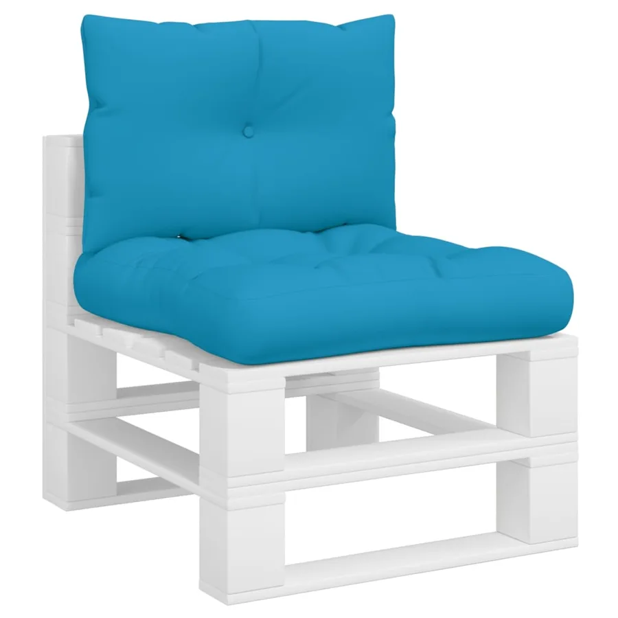 Coussins de palette lot de 2 bleu tissu - 3