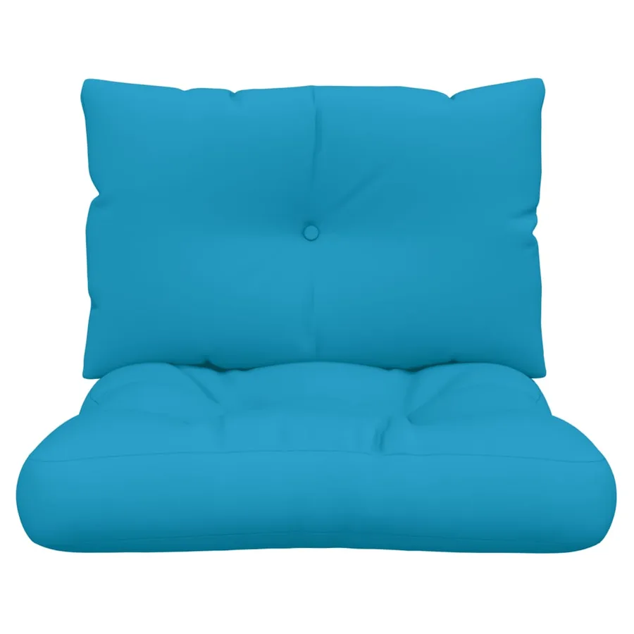 Coussins de palette lot de 2 bleu tissu - 5