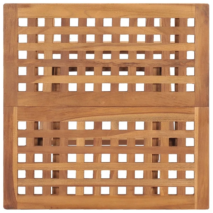 Table pliable de jardin 50x50x50 cm Bois de teck solide - 5