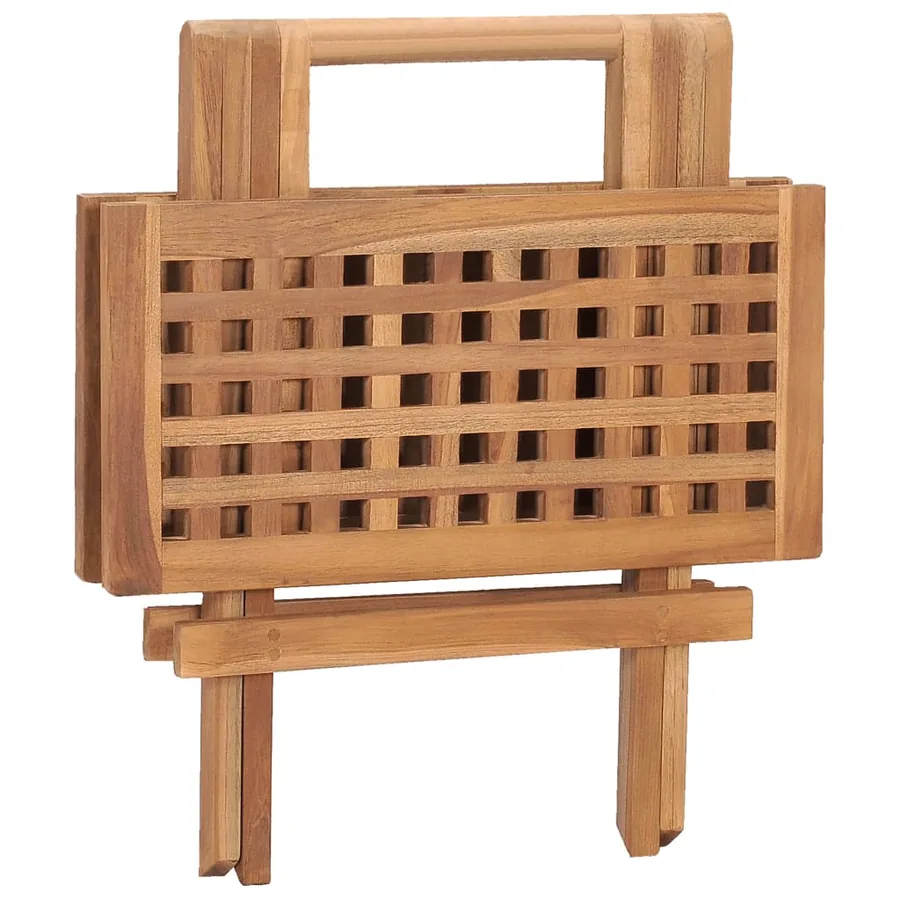 Table pliable de jardin 50x50x50 cm Bois de teck solide - 6