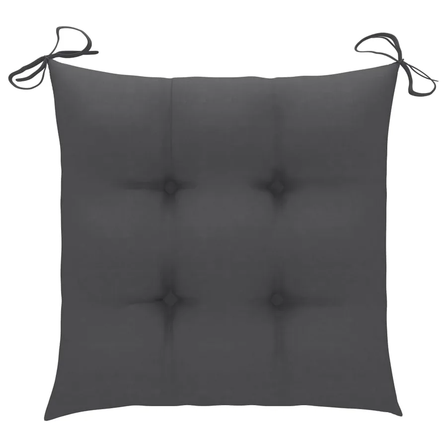 Chaises pliables de jardin lot de 6 avec coussins Bois d'acacia - 12