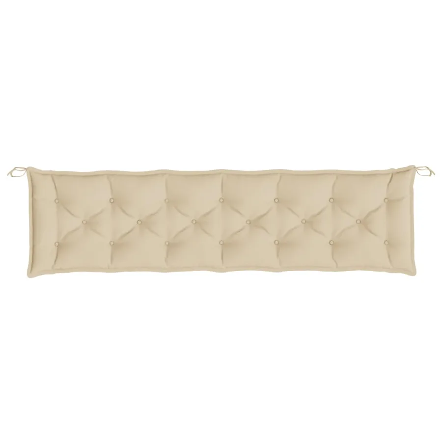 Coussins de banc jardin lot de 2 beige 200x50x7 cm tissu Oxford - 5