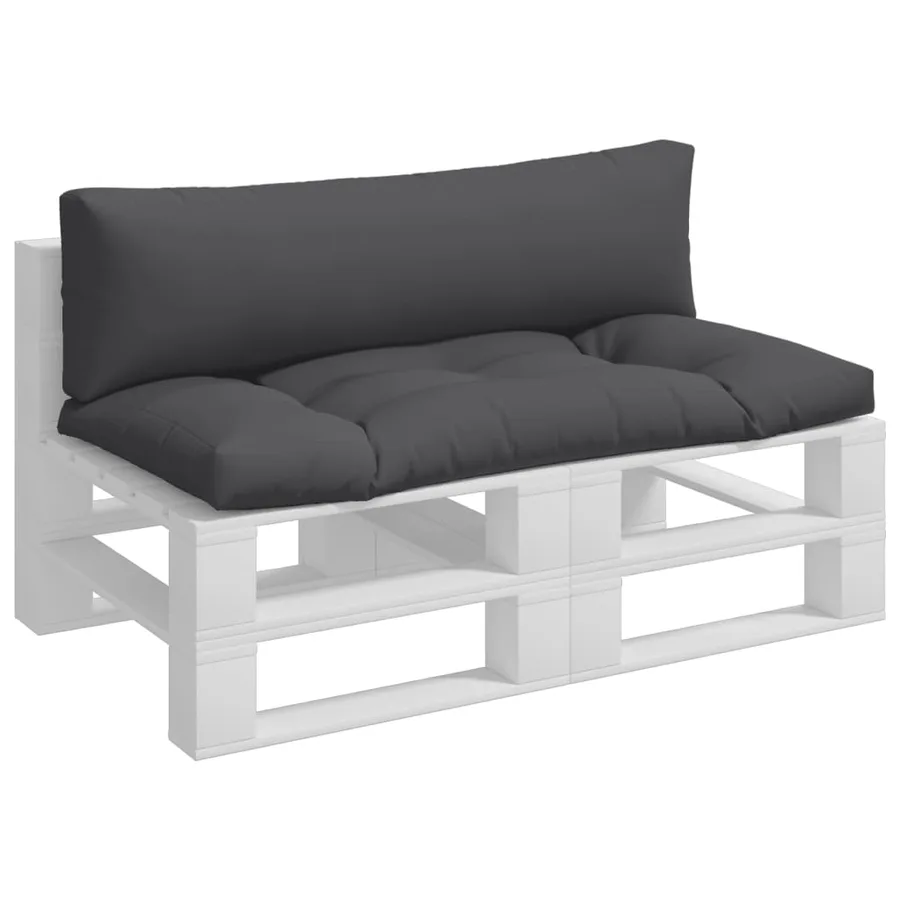 Coussins de palette lot de 2 anthracite tissu - 3