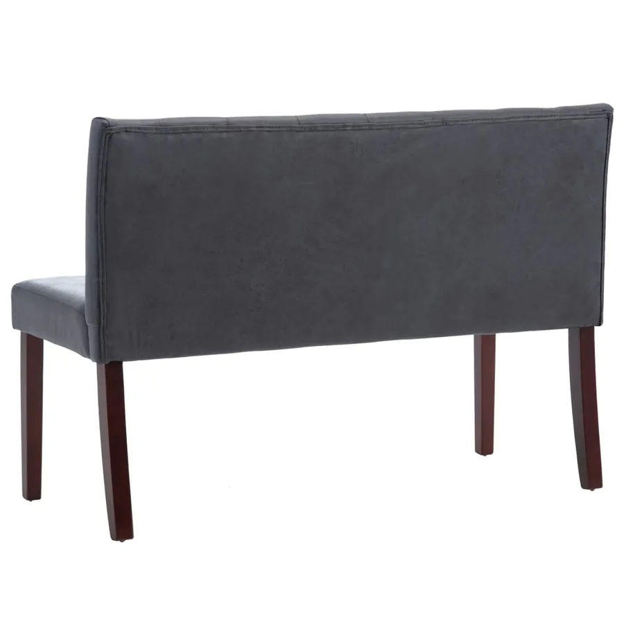 Banc 120 cm Gris Similicuir daim - 5