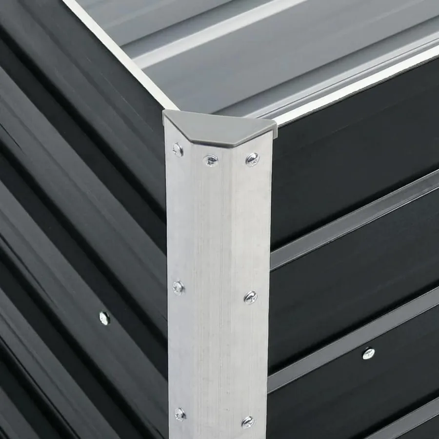 Lit surélevé de jardin Acier galvanisé 240x40x77 cm Anthracite - 6