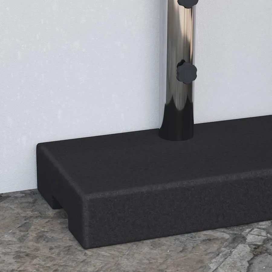 Socle de parasol rectangulaire Granite 25 kg Noir - 2