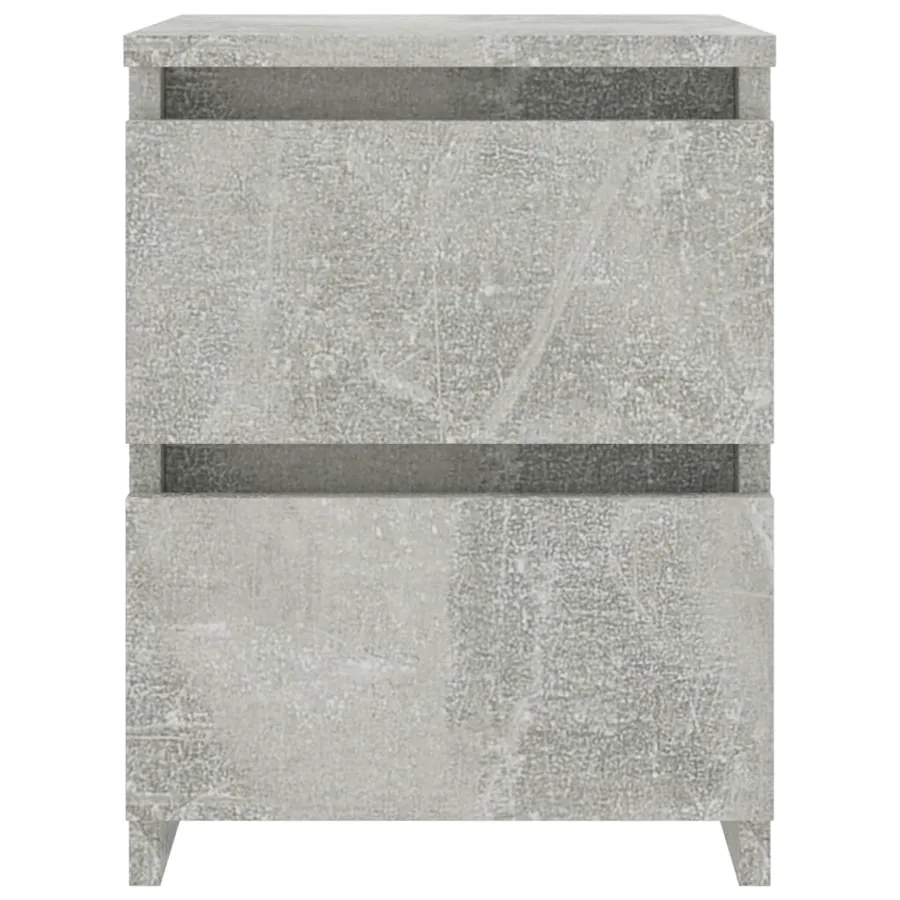 Tables de chevet 2 pcs Gris béton 30x30x40 cm Bois d’ingénierie - 3