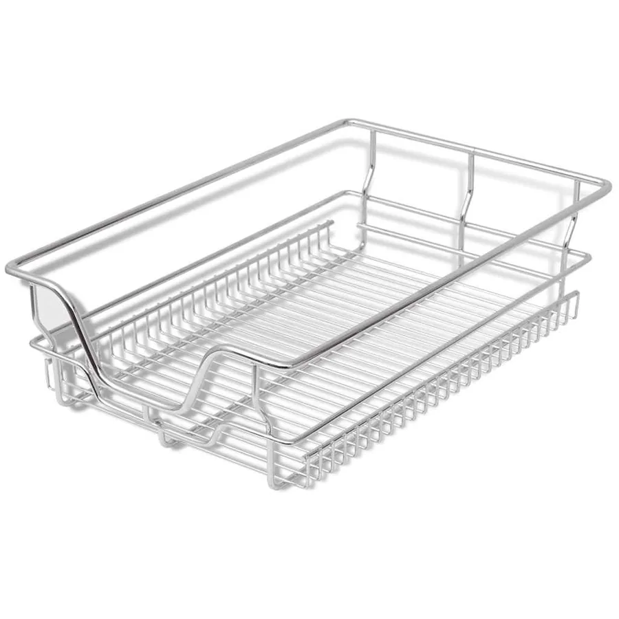 Panier en treillis métallique 2 pcs 400 mm Argenté - 3