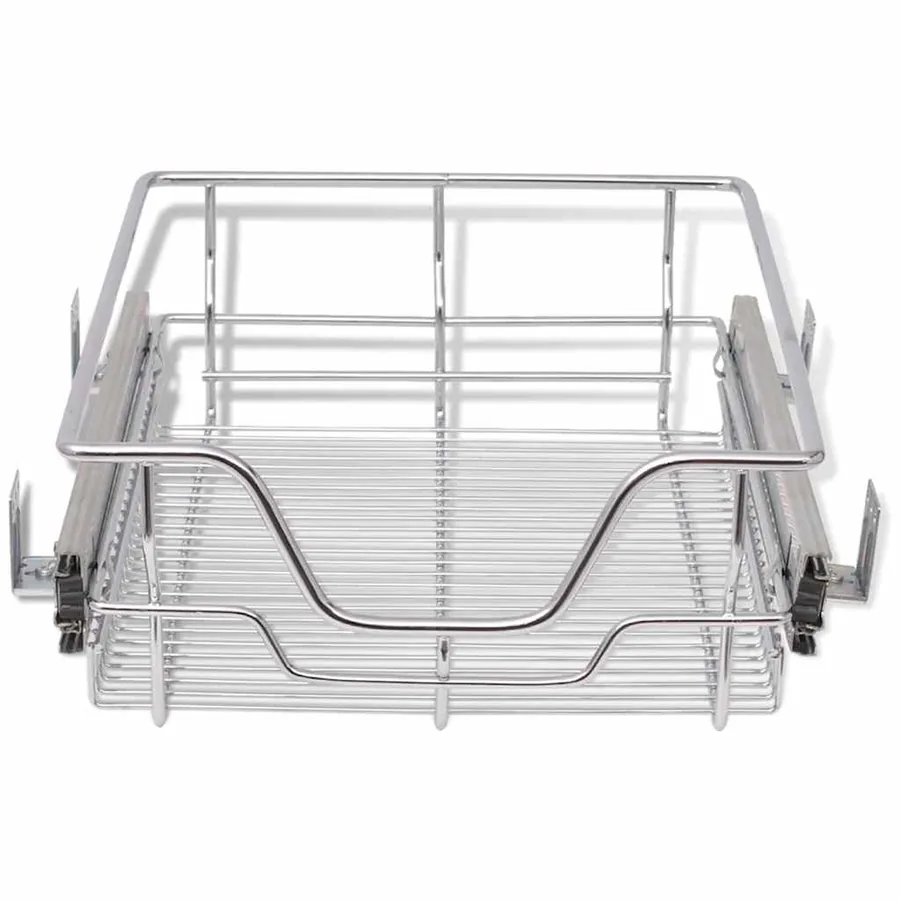Panier en treillis métallique 2 pcs 400 mm Argenté - 4