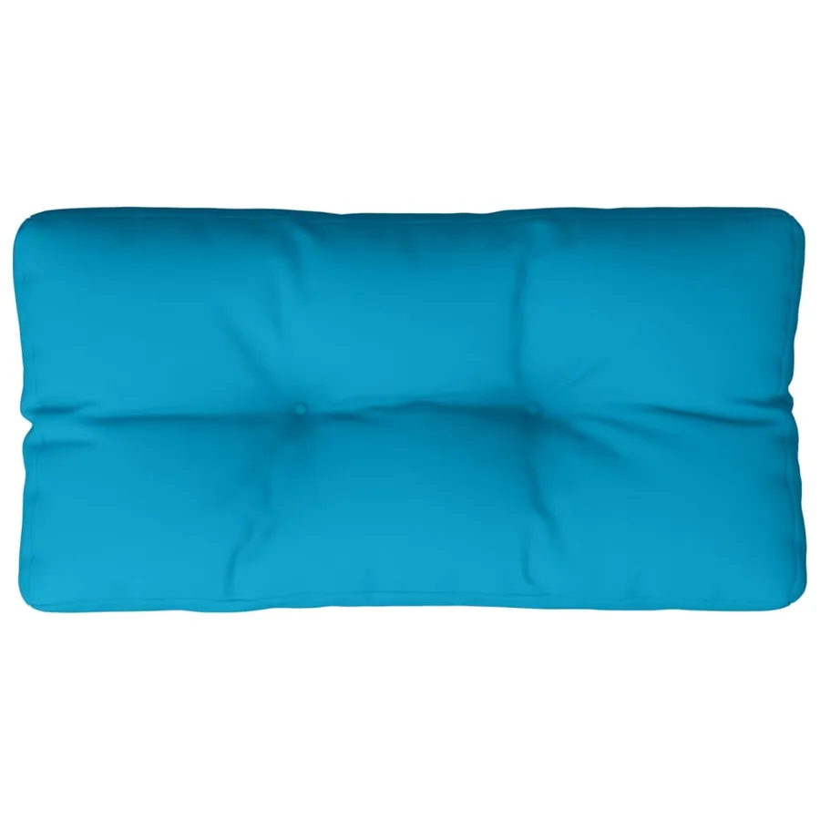 Coussin de palette bleu clair 80x40x12 cm tissu - 2