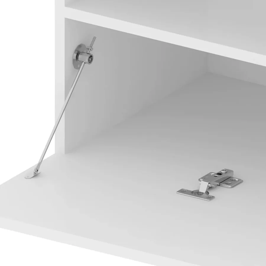 Meuble TV avec lumières LED Blanc 75x35x40 cm - 11