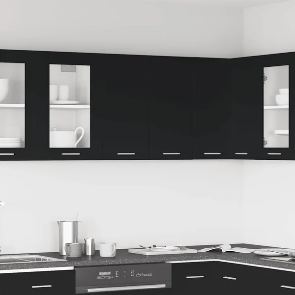 Armoire suspendue "Lyon" Noir 60 x 31 x 60 cm Bois d'ingénierie
