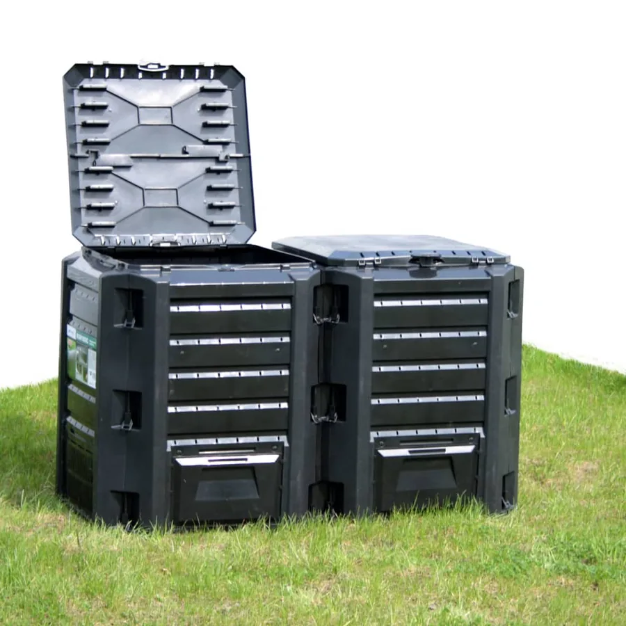 Composteur de jardin Noir 380 L