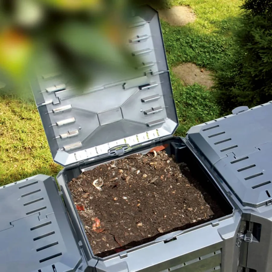 Composteur de jardin Noir 380 L - 4