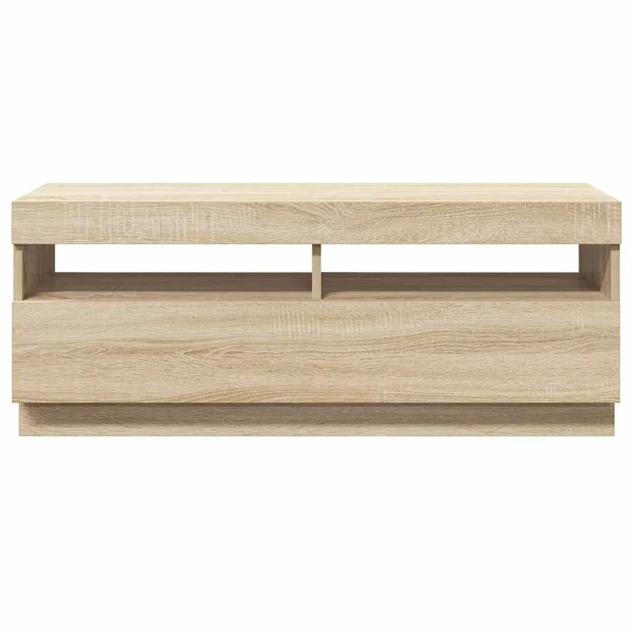 Meuble TV avec lumières LED chêne sonoma 100x35x40 cm - 9